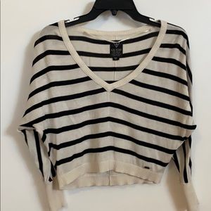 GUESS Cropped Striped Sweater